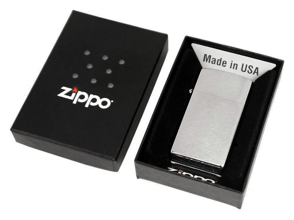 Zippo Aansteker Brushed Chrome Slimproduct zoom image #2