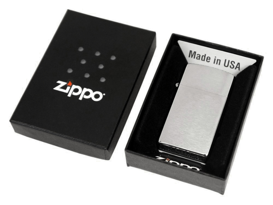 Zippo Aansteker Brushed Chrome Slimproduct image #2