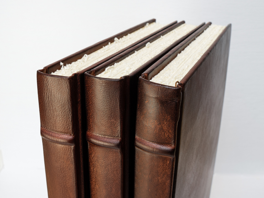 Groot Gastenboek Cicero Antiek Leer Bruin 260 x 360 mmproduct image #2