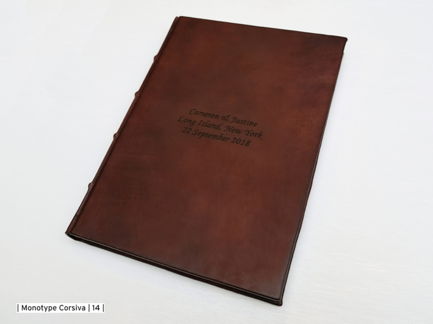 Groot Gastenboek Cicero Antiek Leer Bruin 260 x 360 mmproduct image #4