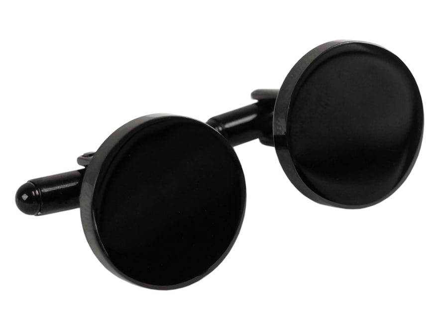 Manchetknopen Rond Zwart Houston Blackproduct image #1