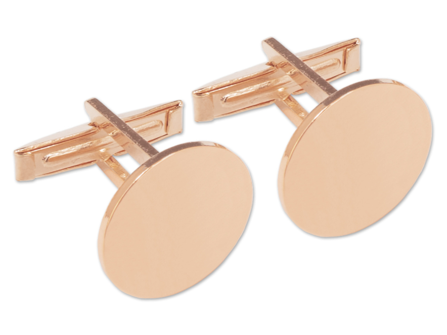 Vittorio Manchetknopen Rond Rosé Vergulde 925 Sterling Zilverproduct image #1