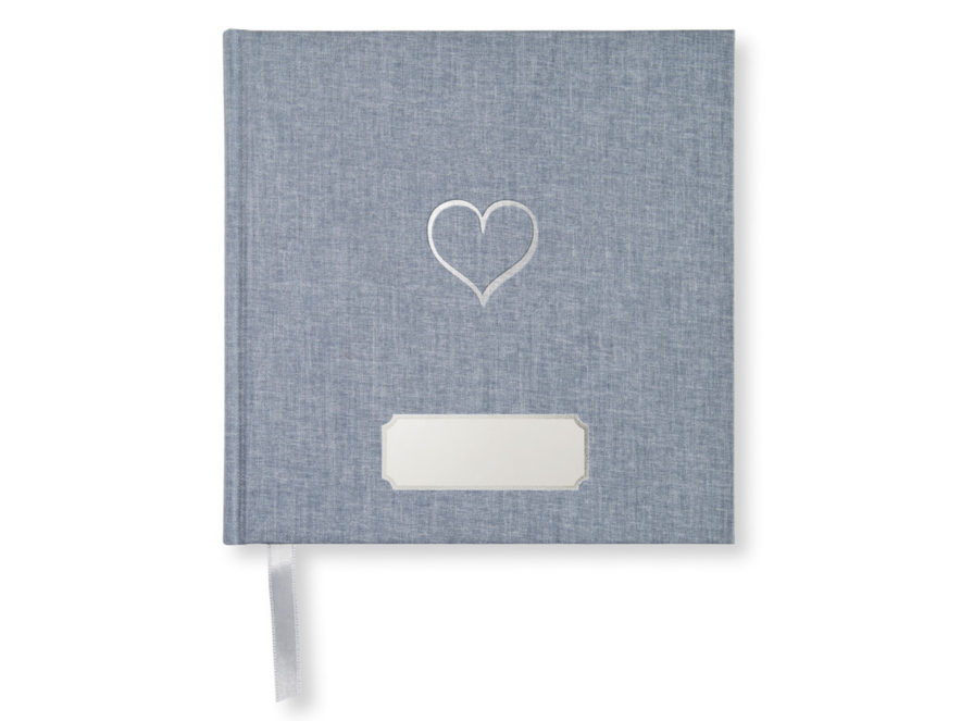 Gastenboek Bruiloft Paperstyle Hart Blauw 185 x 185 mmproduct image #1