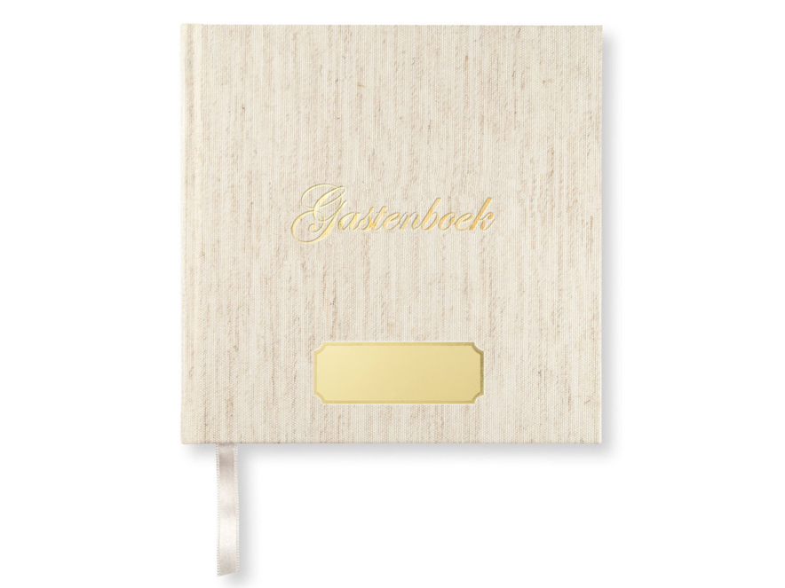 Gastenboek Paperstyle Beige 185 x 185 mmproduct image #1