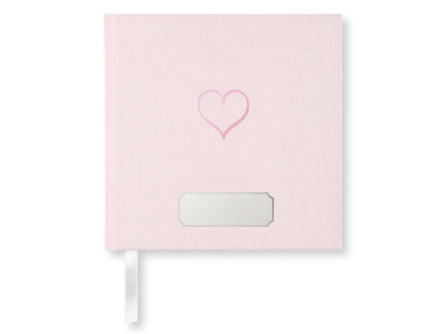Gastenboek Bruiloft Paperstyle Hart Roze 185 x 185 mmproduct image #1
