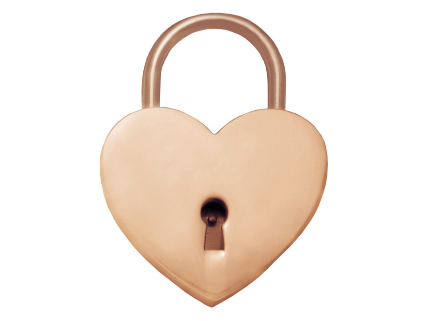 Liefdesslotje Heart Rose Gold 44 mmproduct image #1