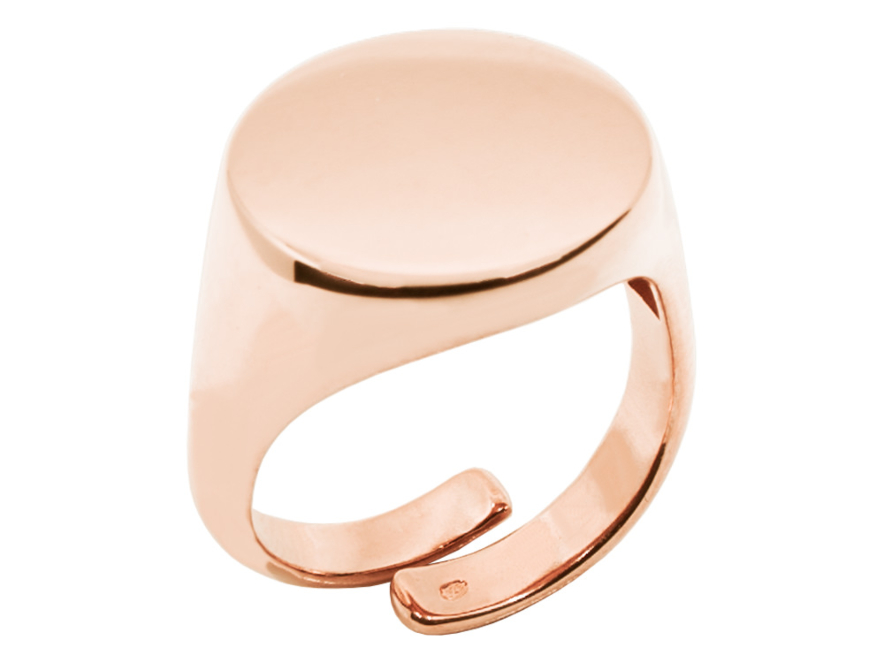 Vittorio Zegelring Heren Verstelbaar Rosé Verguld 925 Sterling Zilverproduct image #1