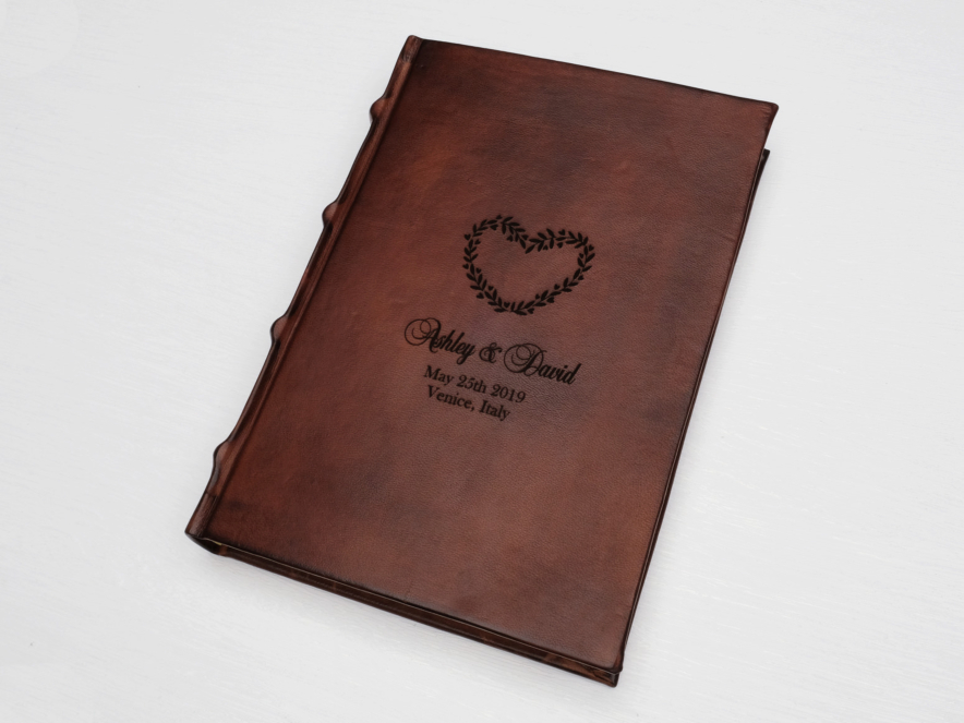 Gastenboek Cicero Antiek Leer Bruin 180 x 260 mmproduct image #5