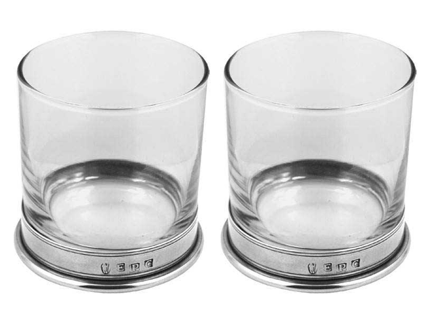 Whisky Glazen Tin Old English 2 Stuksproduct image #1