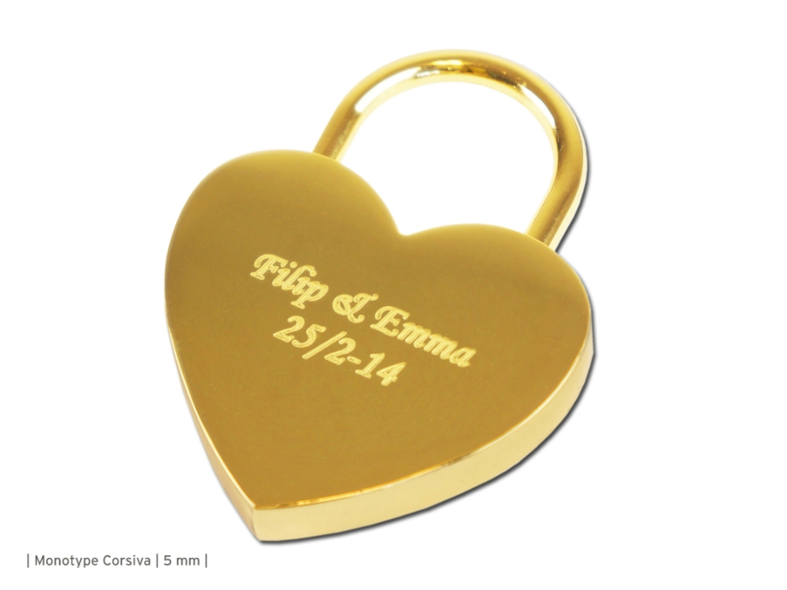 Liefdesslotje Heart Golden 44 mmproduct image #2
