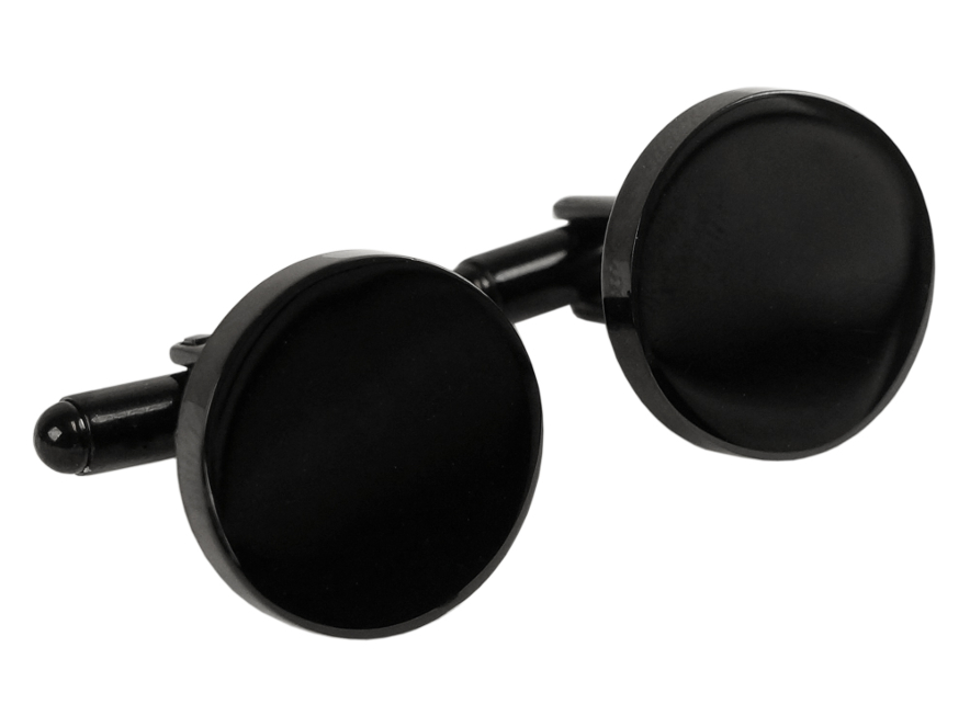 Manchetknopen Rond Zwart Houston Blackproduct image #1