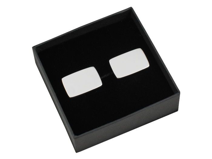 Manchetknopen Milano Zilver Rectangleproduct image #1
