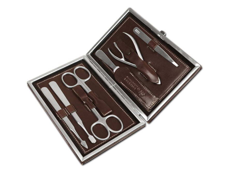 Manicure Set Mannen Erbe Solingen Inox Leather Brownproduct image #1