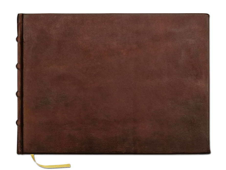 Luxe Gastenboek Cicero Vintage Leer Bruin 300 x 210 mmproduct image #1