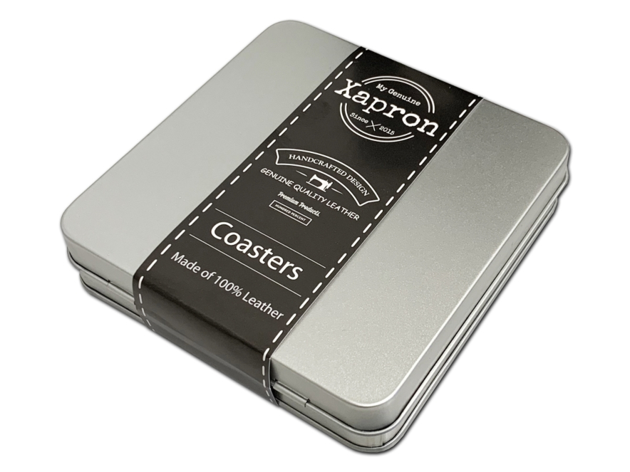 Onderzetters Glazen Xapron Cuba Coasters Cognac 4 Stuksproduct image #2