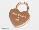 Liefdesslotje Heart Rose Gold 44 mmproduct thumbnail #2