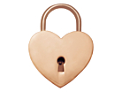 Liefdesslotje Heart Rose Gold 44 mmproduct thumbnail #1