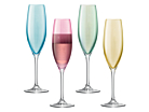 Champagneglazen LSA Polka Pastel 4 Stuksproduct thumbnail #1