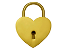 Liefdesslotje Heart Golden 44 mmproduct thumbnail #1