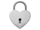 Liefdesslotje Heart Silver 44 mmproduct thumbnail #1