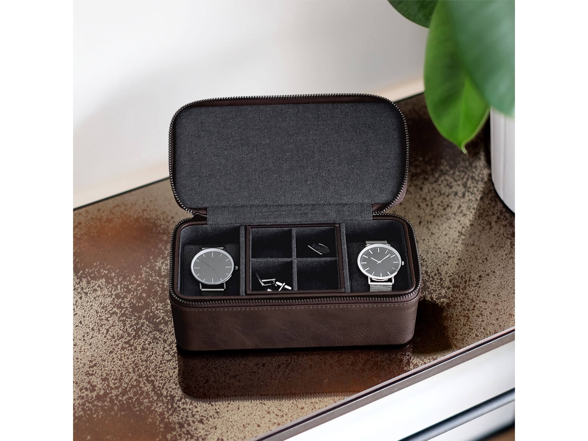 Opbergdoos Horloge Manchetknopen Stackers Bruin 2product zoom image #3