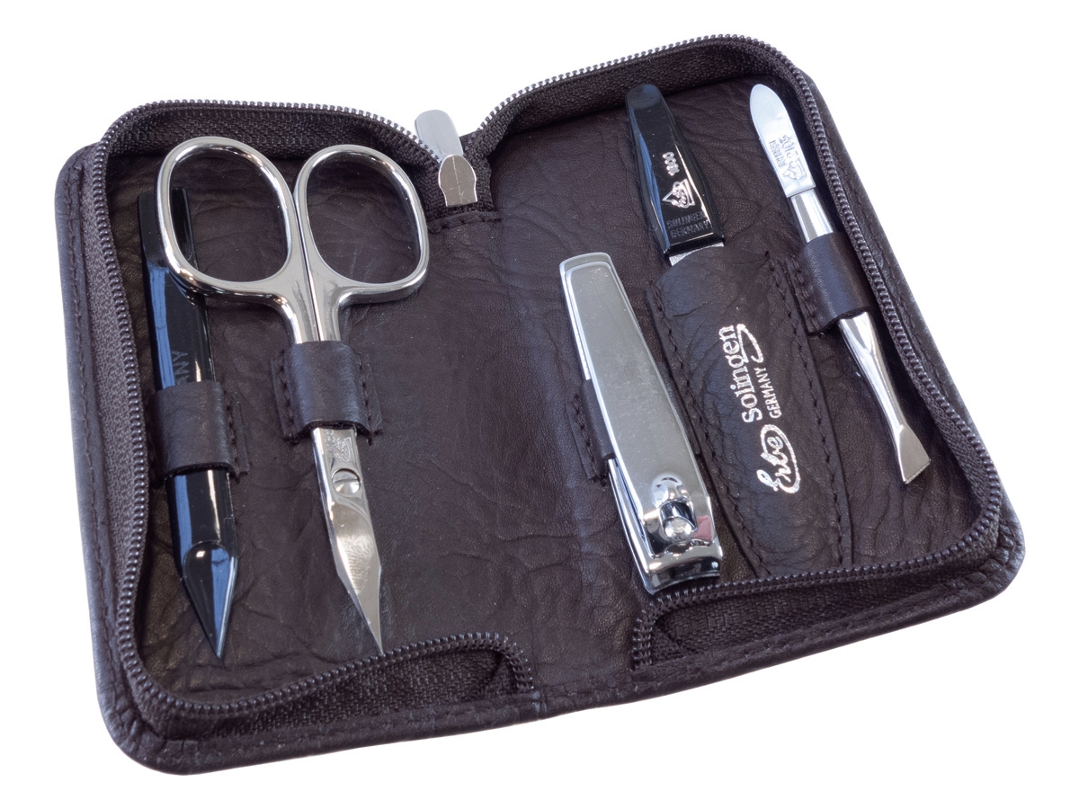 Manicure Set Mannen Erbe Solingen Pocket Dark Brownproduct zoom image #3