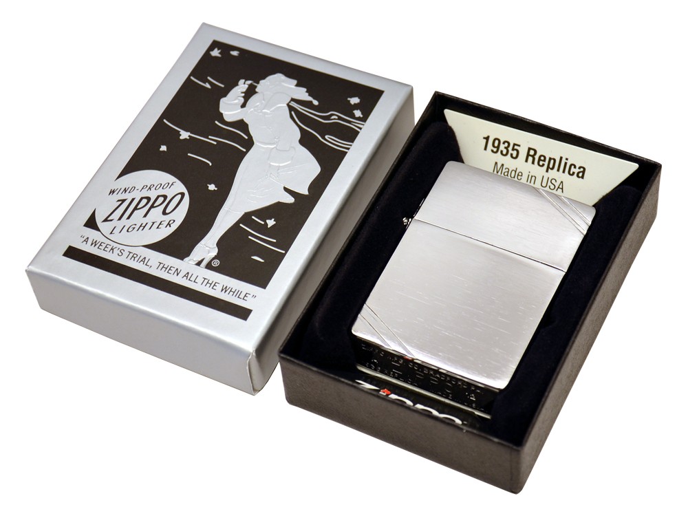 Zippo Aansteker Replica 1935 w Slashesproduct zoom image #2