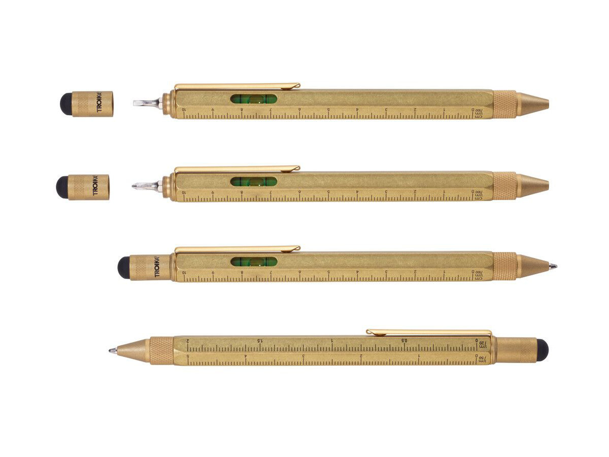 Timmerman Pen Troika Construction Antiek Messingproduct zoom image #2