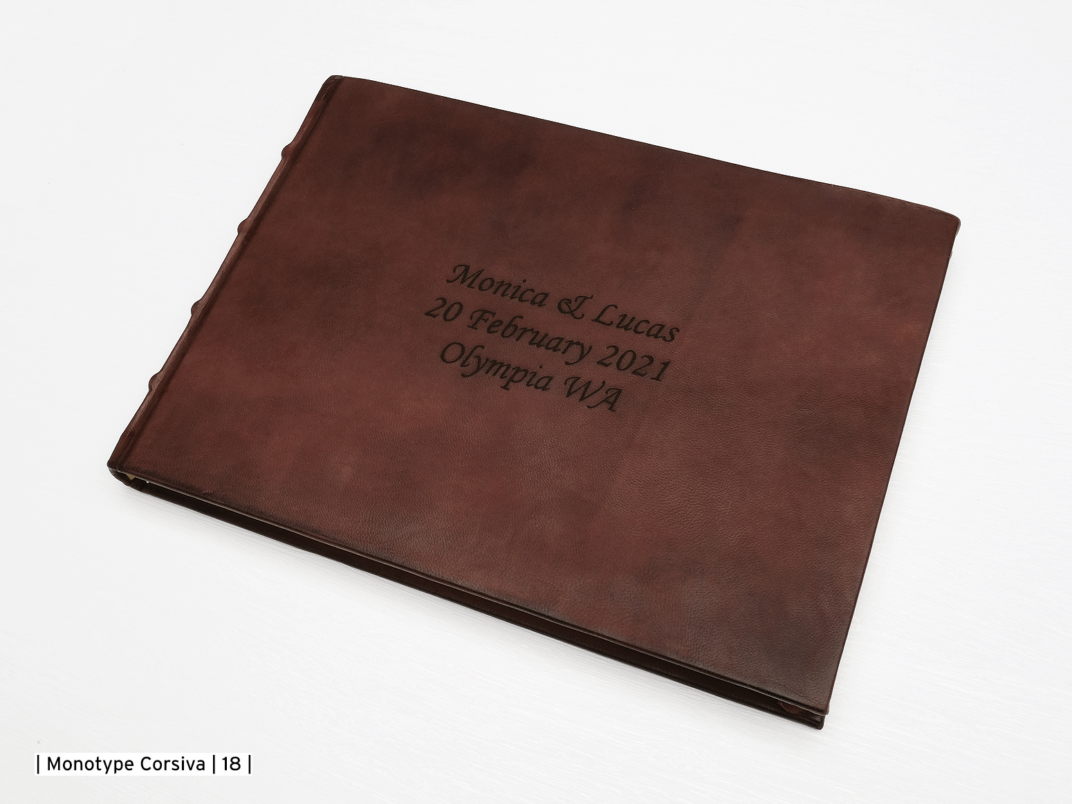 Luxe Gastenboek Cicero Vintage Leer Bruin 300 x 210 mmproduct zoom image #4