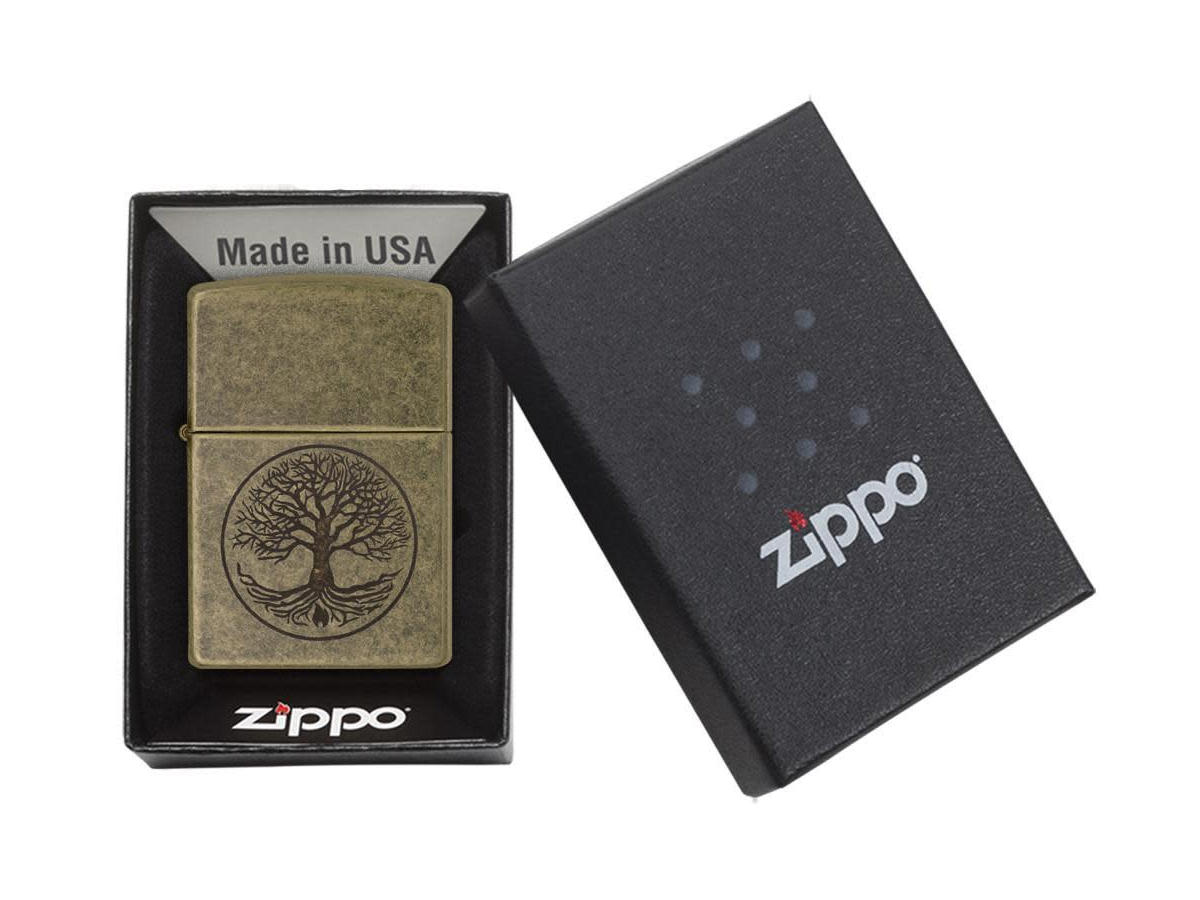 Zippo Aansteker Antique Brass Tree of Lifeproduct zoom image #3